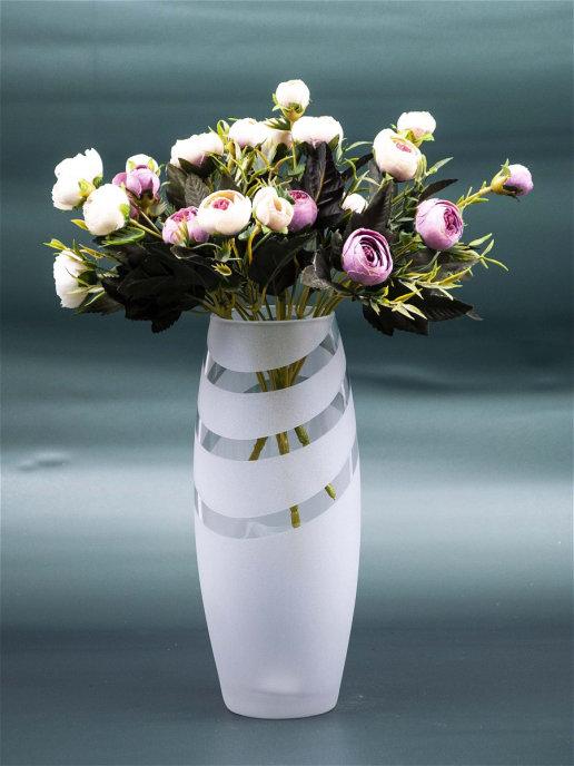 Matt Painted Art Glass Oval Vase for Flowers | Interior Design | Home Decor | Table vase | 7736/250/mt295