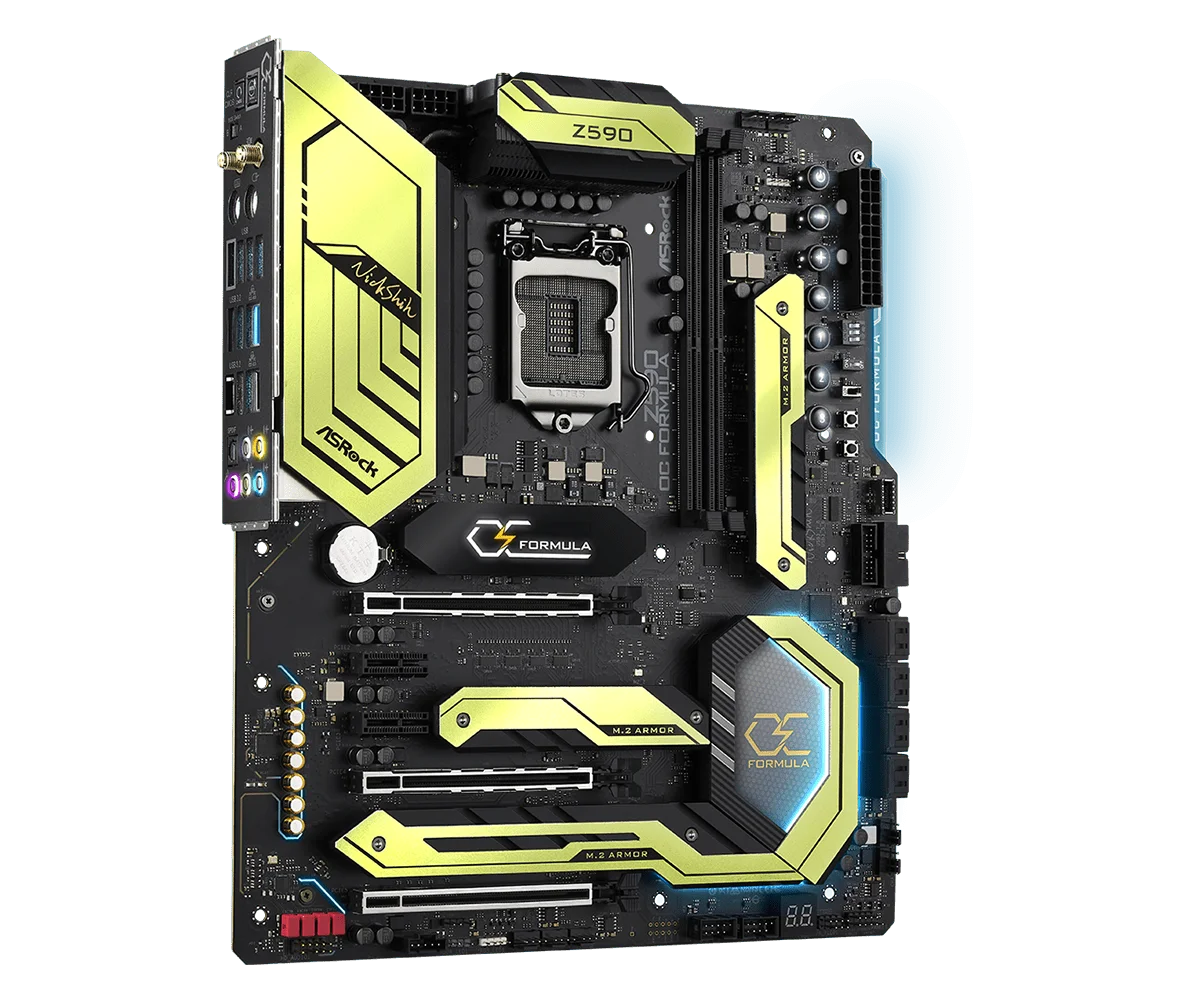 ASROCK  Z590 OC Formula Motherboard LGA 1200 Intel Z590 DDR4 PCIe 4.0 Ultra M.2 Wi-Fi 6E EATX support i5-11500 i5-10500 cpu