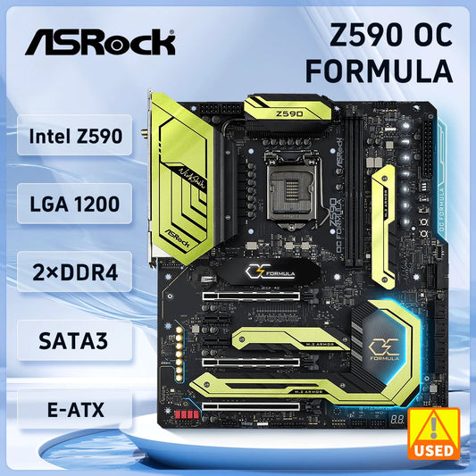 ASROCK  Z590 OC Formula Motherboard LGA 1200 Intel Z590 DDR4 PCIe 4.0 Ultra M.2 Wi-Fi 6E EATX support i5-11500 i5-10500 cpu