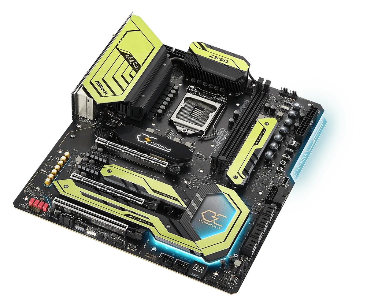 ASROCK  Z590 OC Formula Motherboard LGA 1200 Intel Z590 DDR4 PCIe 4.0 Ultra M.2 Wi-Fi 6E EATX support i5-11500 i5-10500 cpu